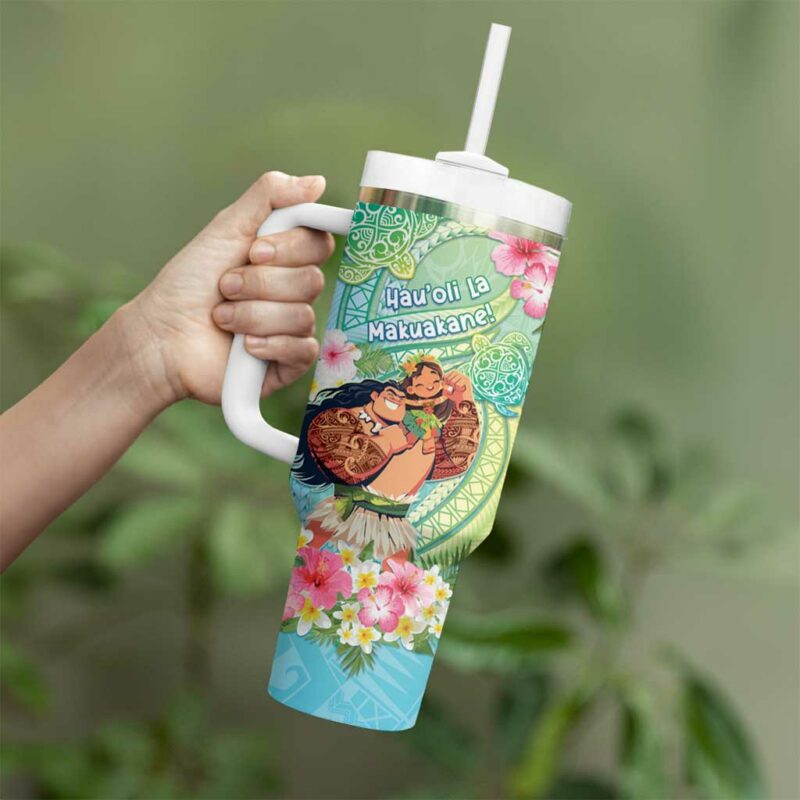Hawaii Father‚Äôs Day Custom Stanley Quencher 40oz Stainless Steel Tumbler With Handle - Threewoofs - Image 3