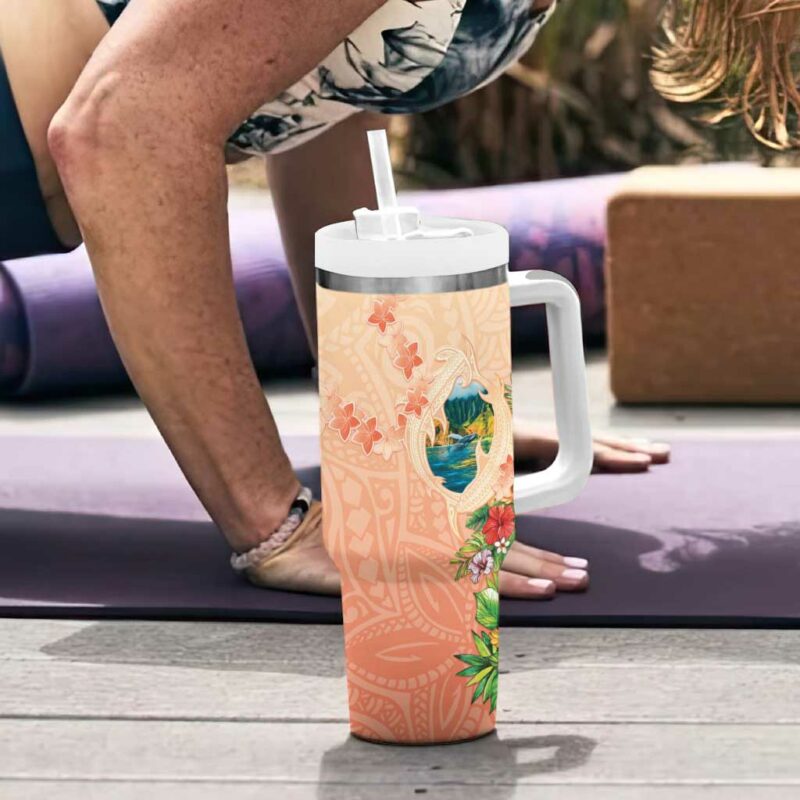 Hawaii Kauai Na Pali Coast Landscape Custom Stanley Quencher 40oz Stainless Steel Tumbler With Handle - Threewoofs - Image 6
