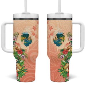 Hawaii Kauai Na Pali Coast Landscape Custom Stanley Quencher 40oz Stainless Steel Tumbler With Handle - Threewoofs