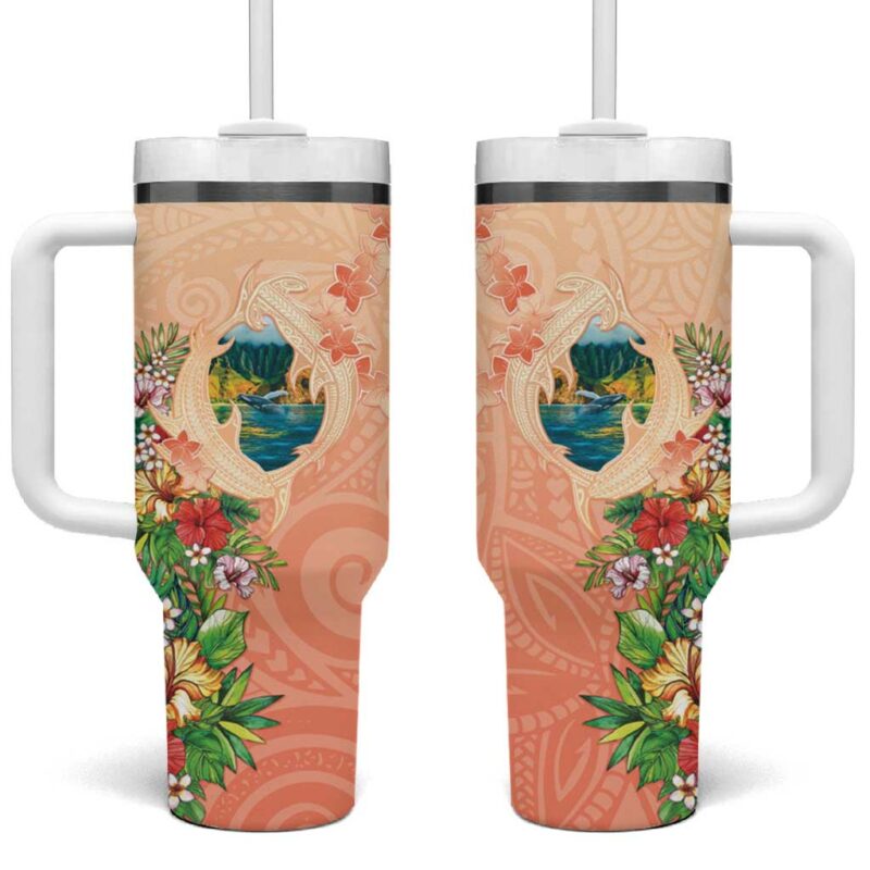 Hawaii Kauai Na Pali Coast Landscape Custom Stanley Quencher 40oz Stainless Steel Tumbler With Handle - Threewoofs