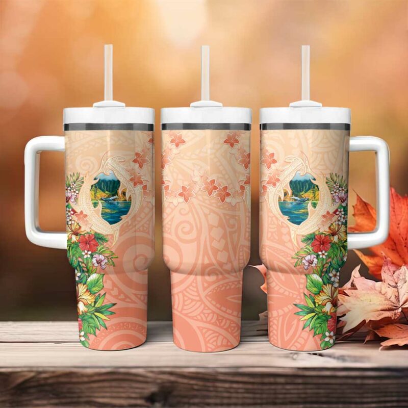 Hawaii Kauai Na Pali Coast Landscape Custom Stanley Quencher 40oz Stainless Steel Tumbler With Handle - Threewoofs - Image 4