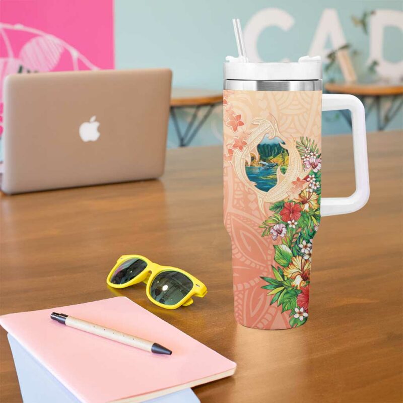 Hawaii Kauai Na Pali Coast Landscape Custom Stanley Quencher 40oz Stainless Steel Tumbler With Handle - Threewoofs - Image 5