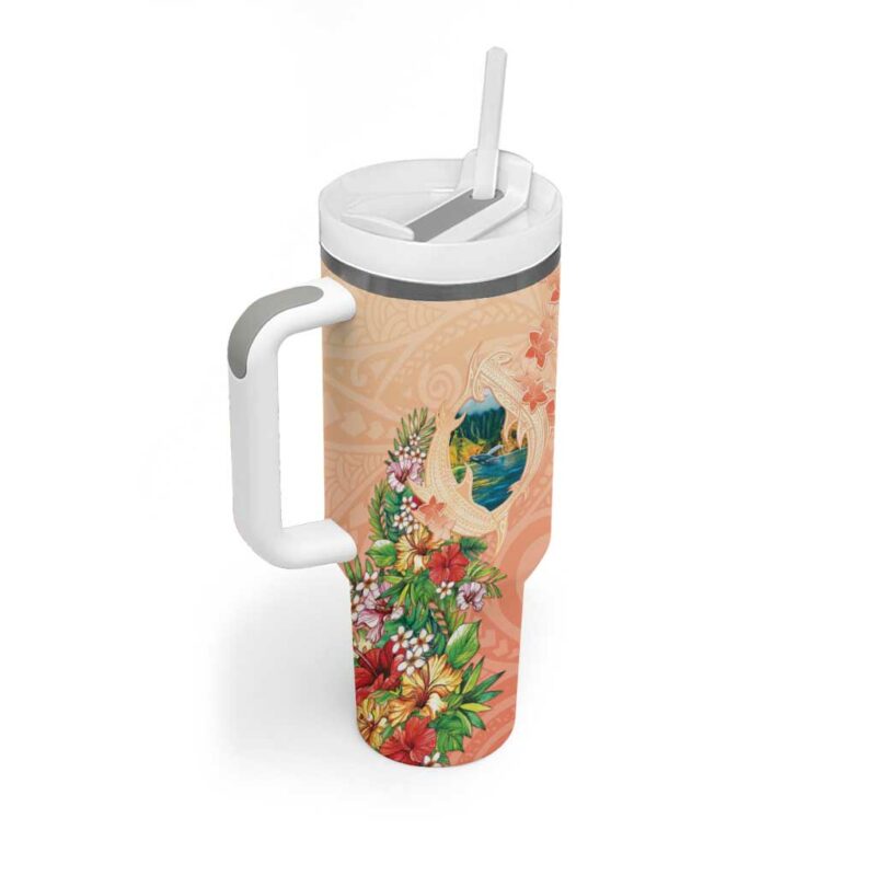 Hawaii Kauai Na Pali Coast Landscape Custom Stanley Quencher 40oz Stainless Steel Tumbler With Handle - Threewoofs - Image 2