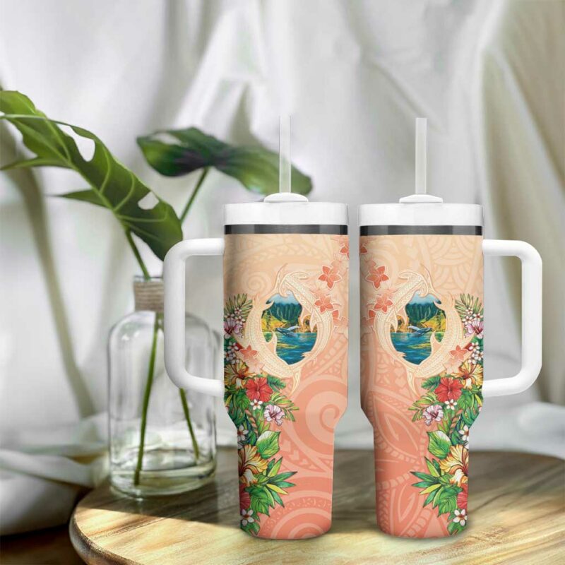 Hawaii Kauai Na Pali Coast Landscape Custom Stanley Quencher 40oz Stainless Steel Tumbler With Handle - Threewoofs - Image 9