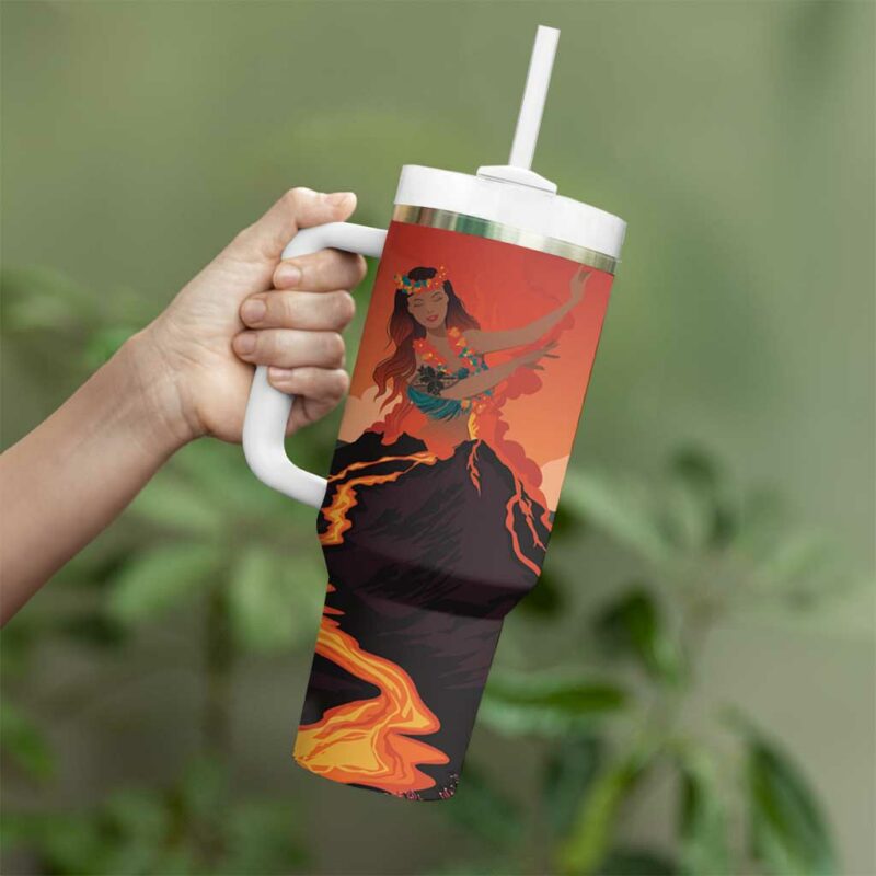 Hawaii Kilauea Volcano Pele Goddess Custom Stanley Quencher 40oz Stainless Steel Tumbler With Handle - Threewoofs - Image 3