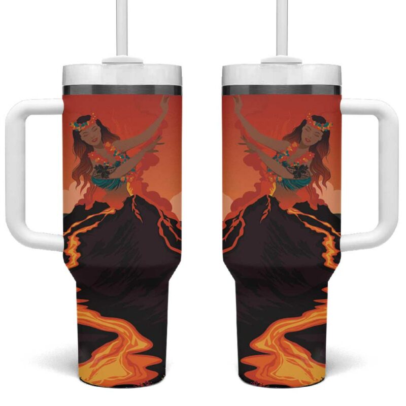Hawaii Kilauea Volcano Pele Goddess Custom Stanley Quencher 40oz Stainless Steel Tumbler With Handle - Threewoofs