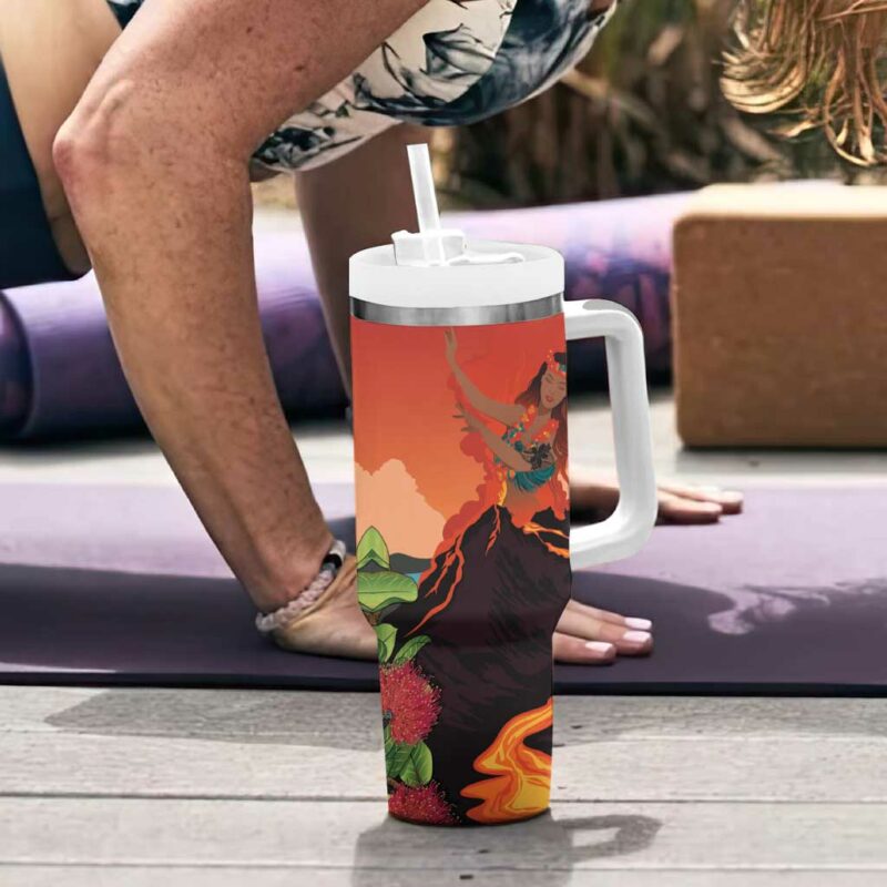 Hawaii Kilauea Volcano Pele Goddess Custom Stanley Quencher 40oz Stainless Steel Tumbler With Handle - Threewoofs - Image 6