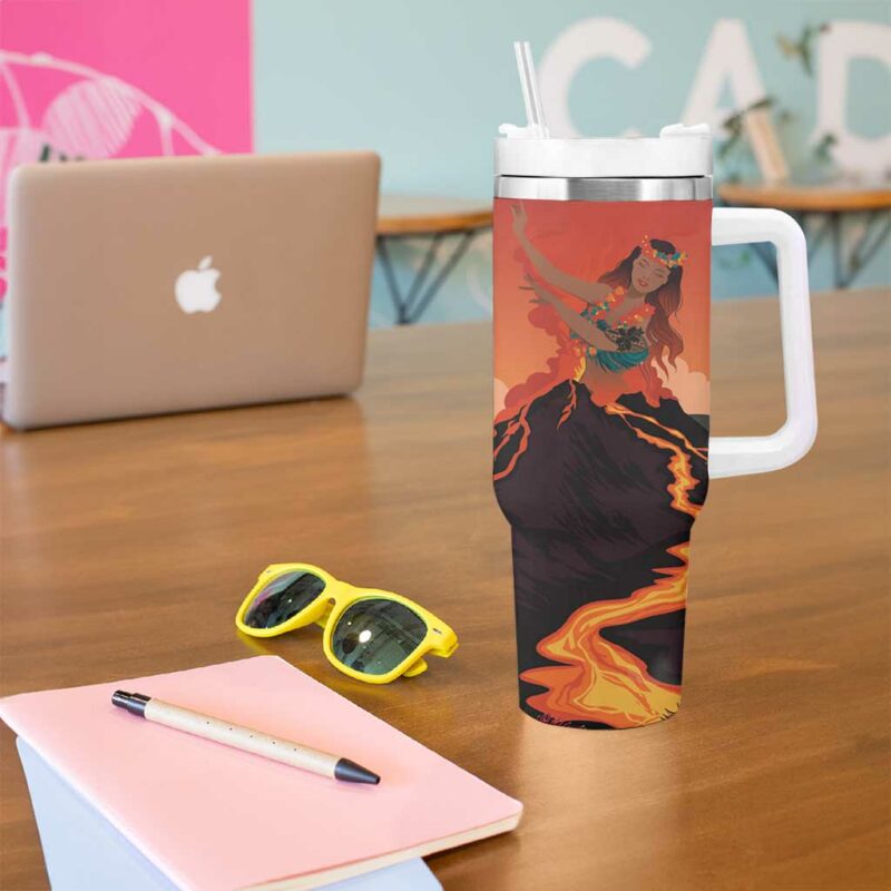 Hawaii Kilauea Volcano Pele Goddess Custom Stanley Quencher 40oz Stainless Steel Tumbler With Handle - Threewoofs - Image 5