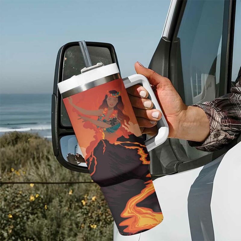 Hawaii Kilauea Volcano Pele Goddess Custom Stanley Quencher 40oz Stainless Steel Tumbler With Handle - Threewoofs - Image 7