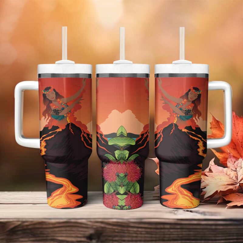 Hawaii Kilauea Volcano Pele Goddess Custom Stanley Quencher 40oz Stainless Steel Tumbler With Handle - Threewoofs - Image 4