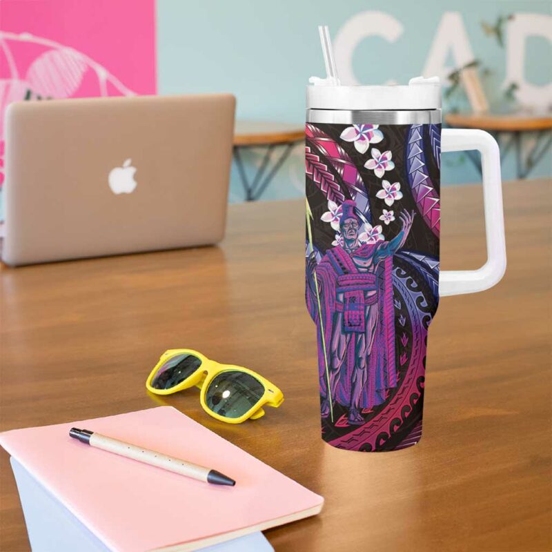 Hawaii King Kamehameha Custom Stanley Quencher 40oz Stainless Steel Tumbler With Handle - Threewoofs - Image 5