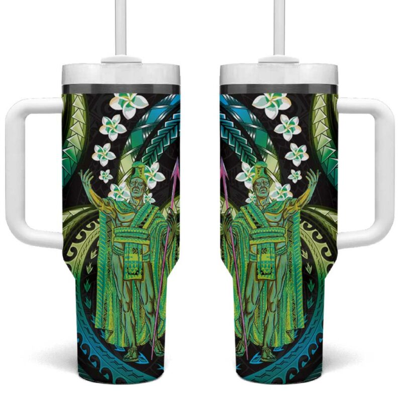 Hawaii King Kamehameha Custom Stanley Quencher 40oz Stainless Steel Tumbler With Handle - Threewoofs