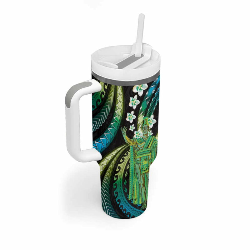 Hawaii King Kamehameha Custom Stanley Quencher 40oz Stainless Steel Tumbler With Handle - Threewoofs - Image 2