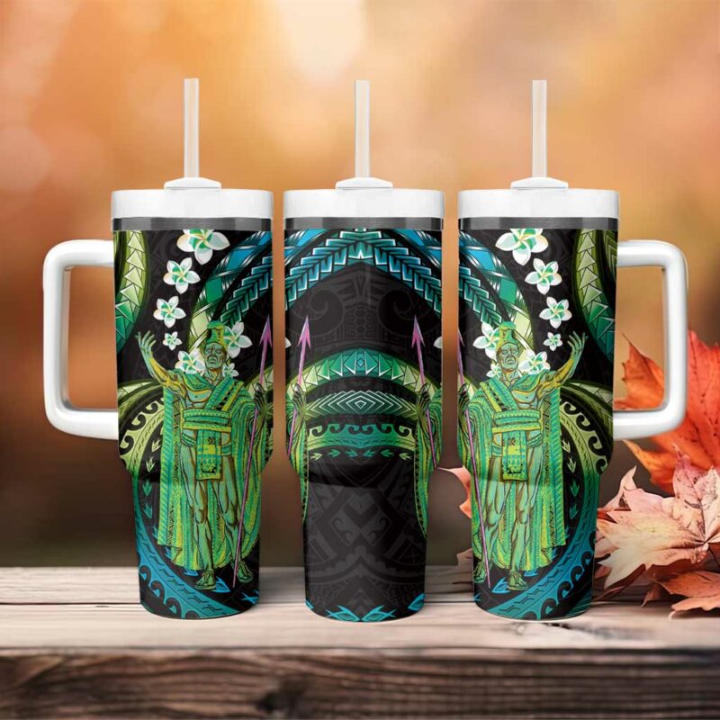 Hawaii King Kamehameha Custom Stanley Quencher 40oz Stainless Steel Tumbler With Handle - Threewoofs - Image 4