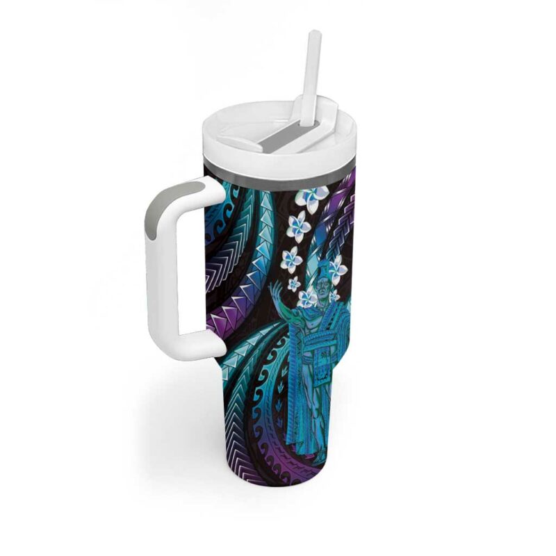 Hawaii King Kamehameha Custom Stanley Quencher 40oz Stainless Steel Tumbler With Handle - Threewoofs - Image 2