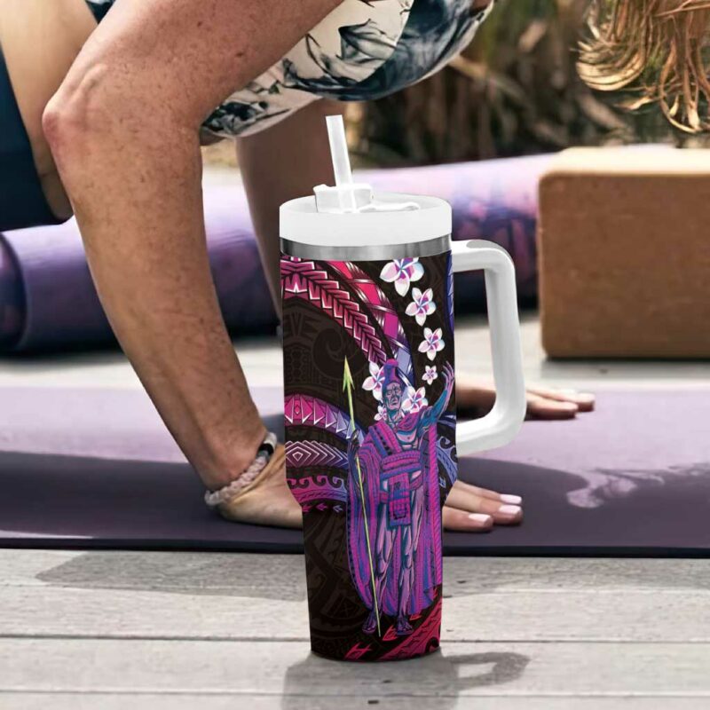 Hawaii King Kamehameha Custom Stanley Quencher 40oz Stainless Steel Tumbler With Handle - Threewoofs - Image 6