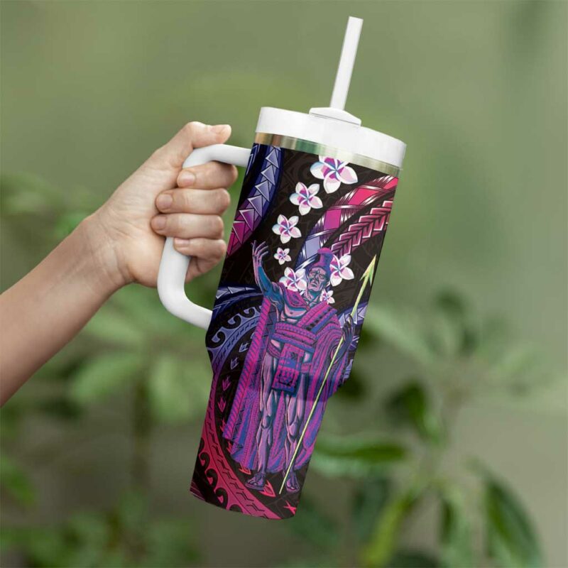 Hawaii King Kamehameha Custom Stanley Quencher 40oz Stainless Steel Tumbler With Handle - Threewoofs - Image 3