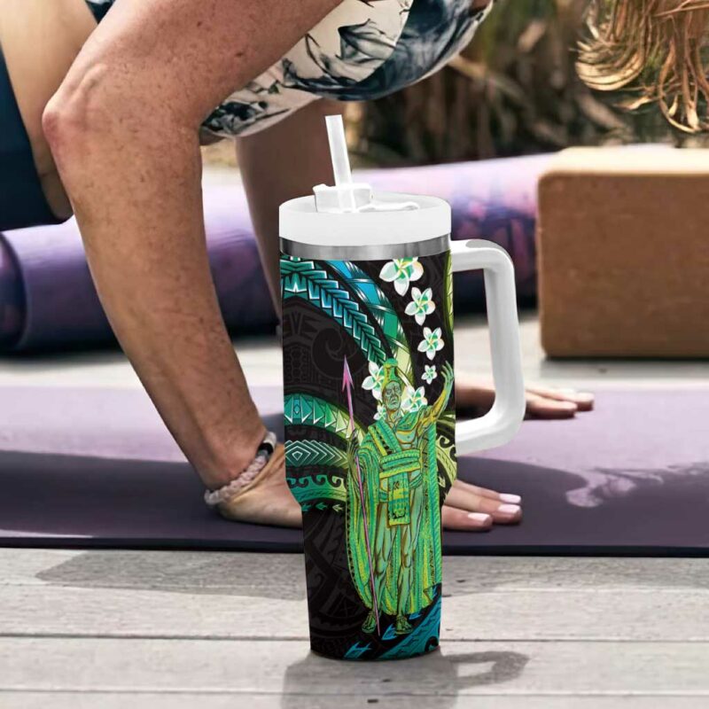 Hawaii King Kamehameha Custom Stanley Quencher 40oz Stainless Steel Tumbler With Handle - Threewoofs - Image 6