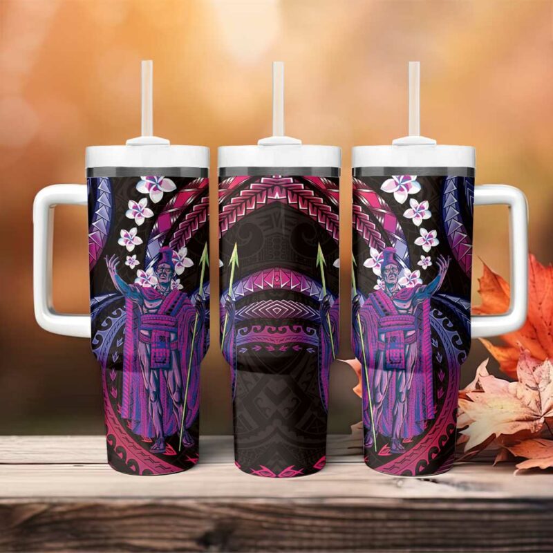 Hawaii King Kamehameha Custom Stanley Quencher 40oz Stainless Steel Tumbler With Handle - Threewoofs - Image 4