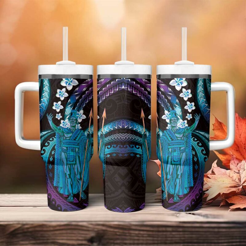 Hawaii King Kamehameha Custom Stanley Quencher 40oz Stainless Steel Tumbler With Handle - Threewoofs - Image 4