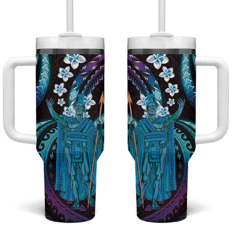 Hawaii King Kamehameha Custom Stanley Quencher 40oz Stainless Steel Tumbler With Handle - Threewoofs