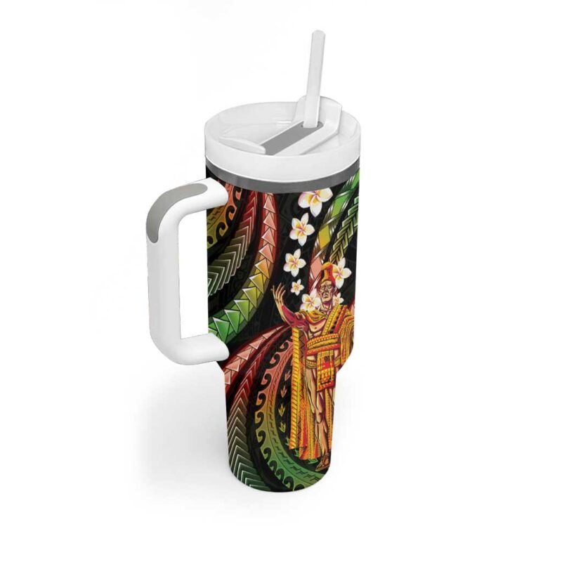 Hawaii King Kamehameha Custom Stanley Quencher 40oz Stainless Steel Tumbler With Handle - Threewoofs - Image 2