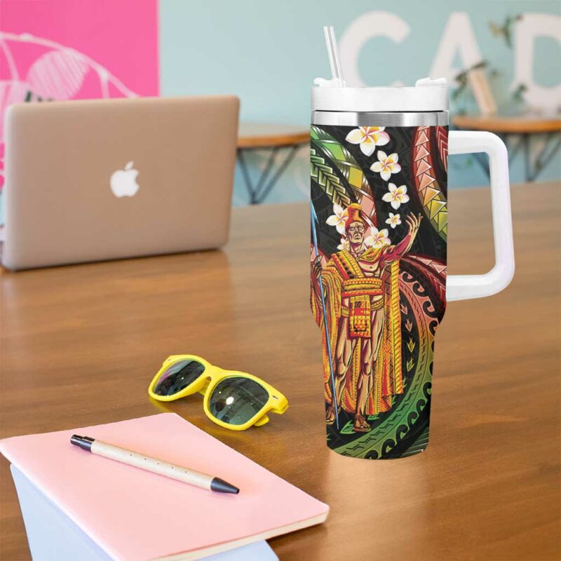 Hawaii King Kamehameha Custom Stanley Quencher 40oz Stainless Steel Tumbler With Handle - Threewoofs - Image 5