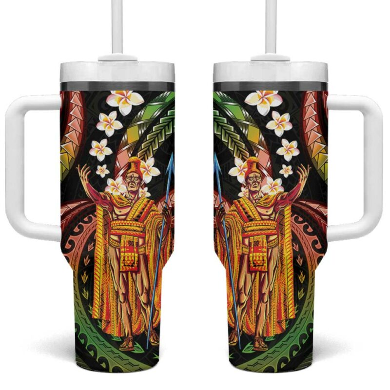 Hawaii King Kamehameha Custom Stanley Quencher 40oz Stainless Steel Tumbler With Handle - Threewoofs