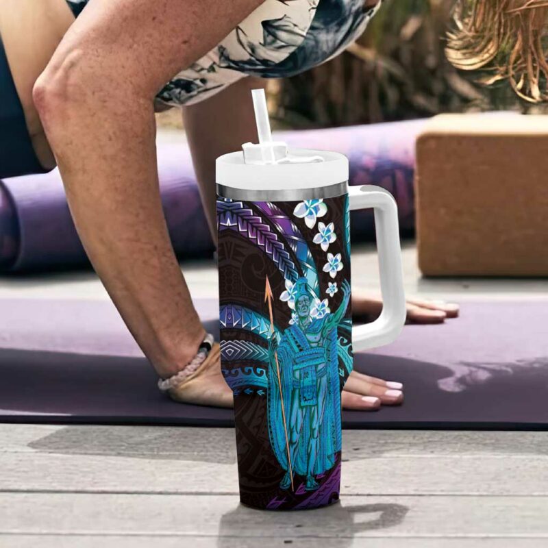 Hawaii King Kamehameha Custom Stanley Quencher 40oz Stainless Steel Tumbler With Handle - Threewoofs - Image 6