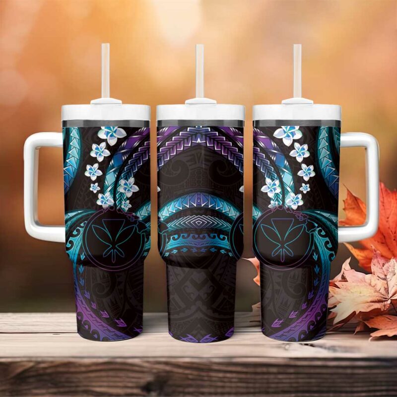 Hawaii Map Kanaka Maoli Custom Stanley Quencher 40oz Stainless Steel Tumbler With Handle - Threewoofs - Image 4