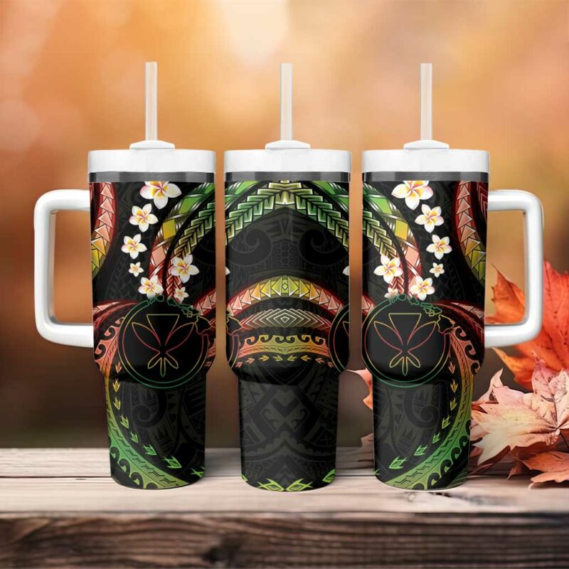 Hawaii Map Kanaka Maoli Custom Stanley Quencher 40oz Stainless Steel Tumbler With Handle - Threewoofs - Image 4