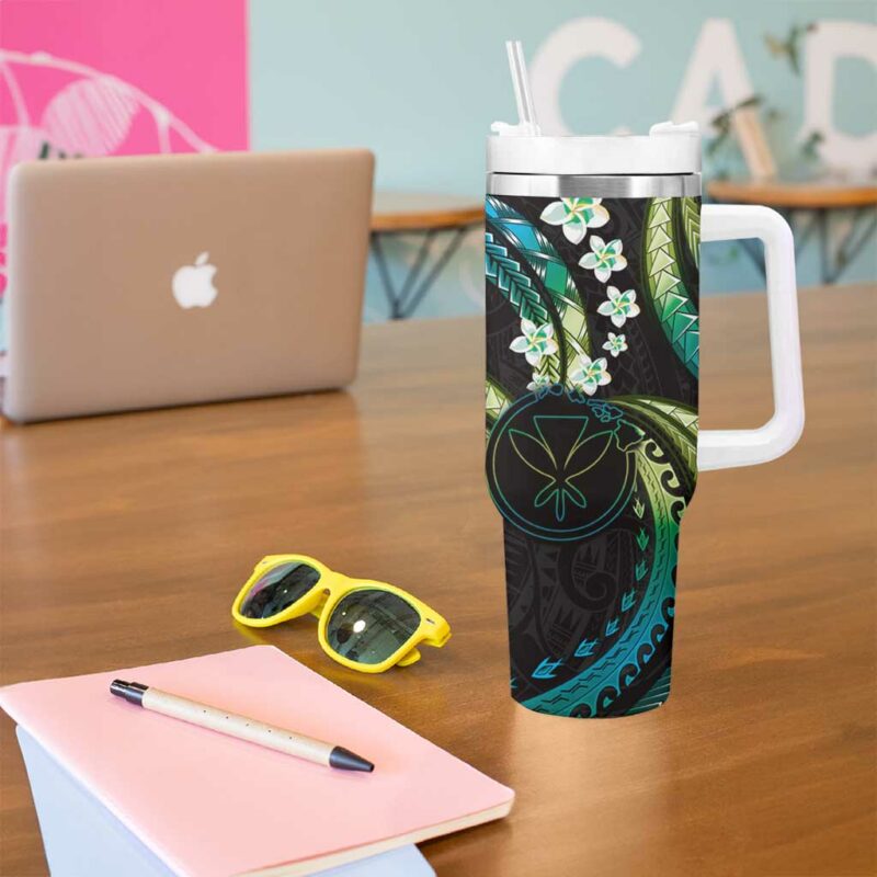 Hawaii Map Kanaka Maoli Custom Stanley Quencher 40oz Stainless Steel Tumbler With Handle - Threewoofs - Image 5