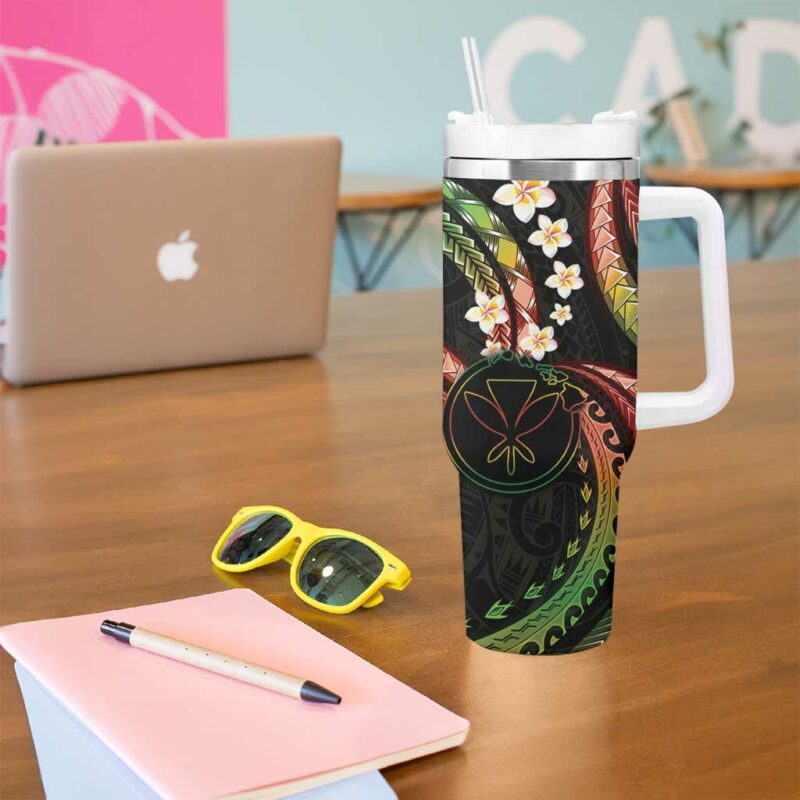 Hawaii Map Kanaka Maoli Custom Stanley Quencher 40oz Stainless Steel Tumbler With Handle - Threewoofs - Image 5