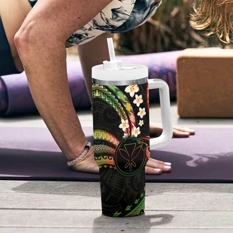 Hawaii Map Kanaka Maoli Custom Stanley Quencher 40oz Stainless Steel Tumbler With Handle - Threewoofs - Image 6
