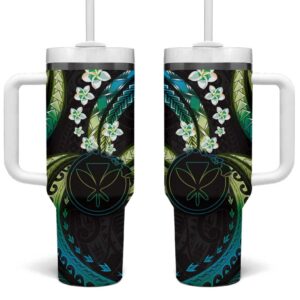 Hawaii Map Kanaka Maoli Custom Stanley Quencher 40oz Stainless Steel Tumbler With Handle - Threewoofs