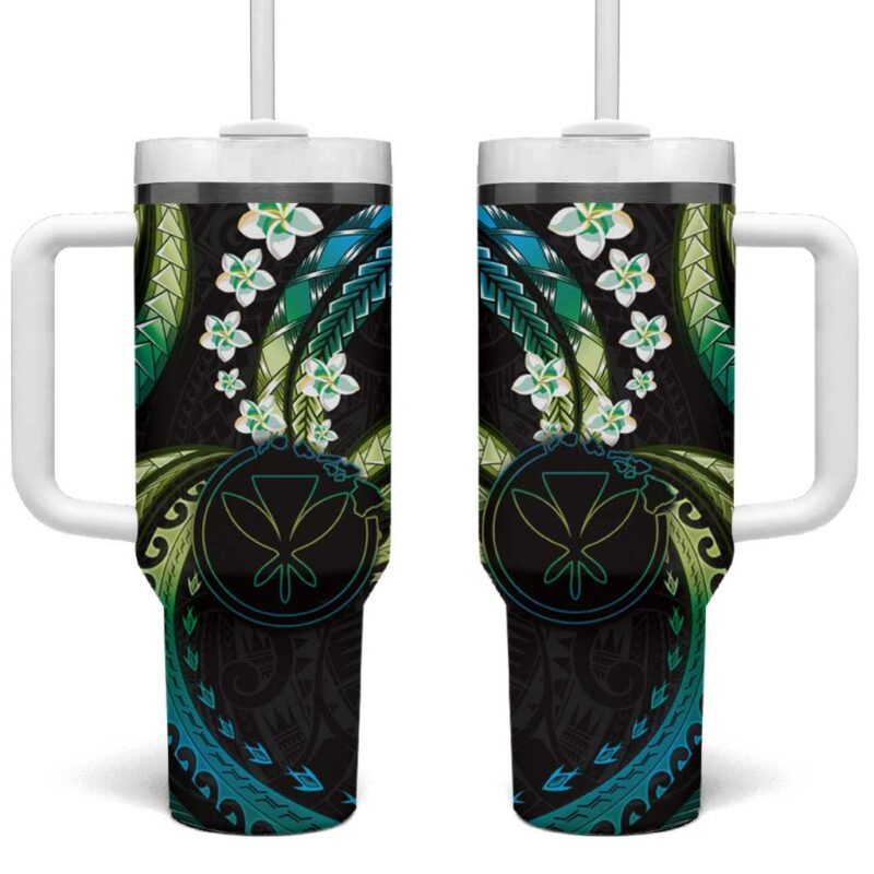 Hawaii Map Kanaka Maoli Custom Stanley Quencher 40oz Stainless Steel Tumbler With Handle - Threewoofs
