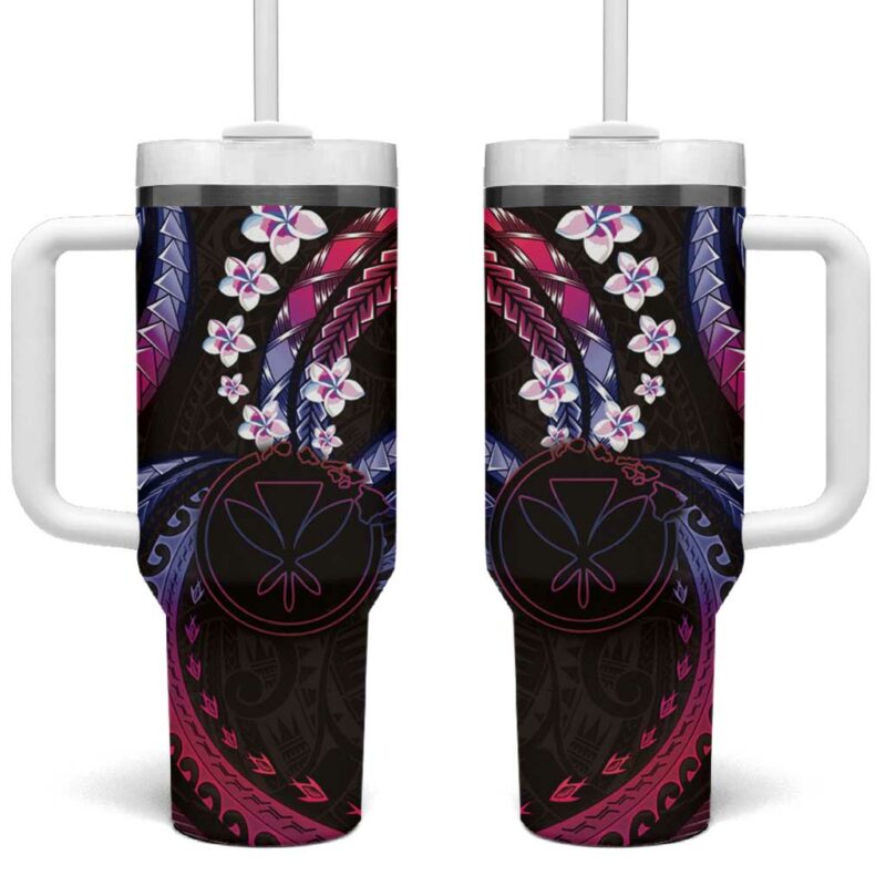 Hawaii Map Kanaka Maoli Custom Stanley Quencher 40oz Stainless Steel Tumbler With Handle - Threewoofs