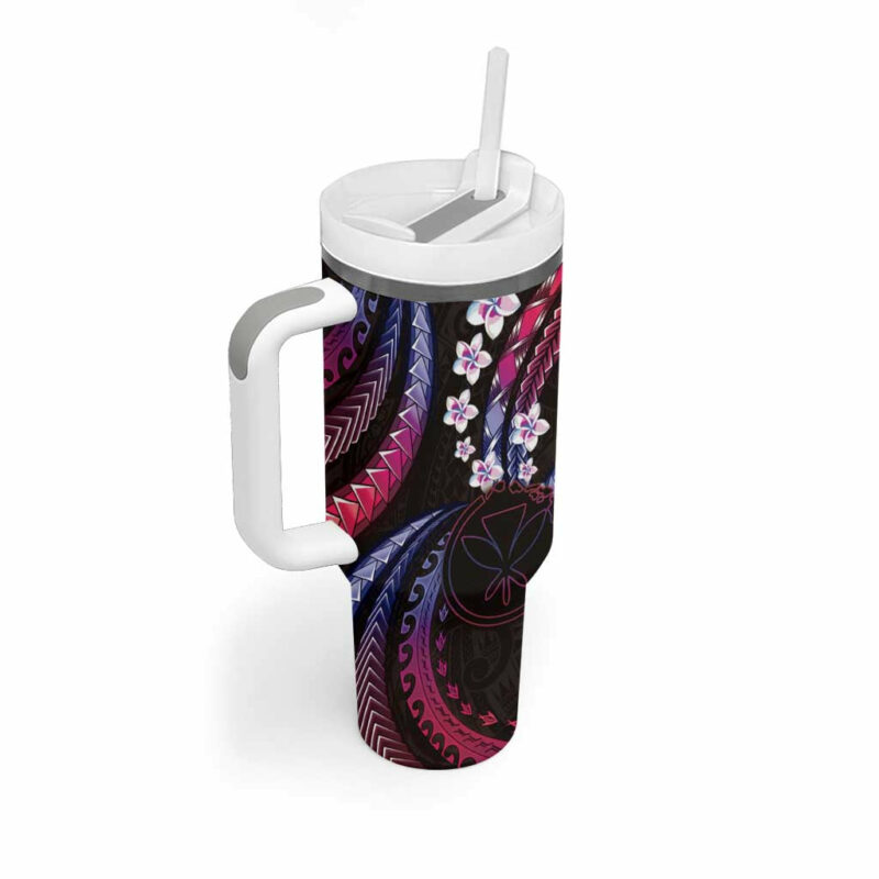 Hawaii Map Kanaka Maoli Custom Stanley Quencher 40oz Stainless Steel Tumbler With Handle - Threewoofs - Image 2