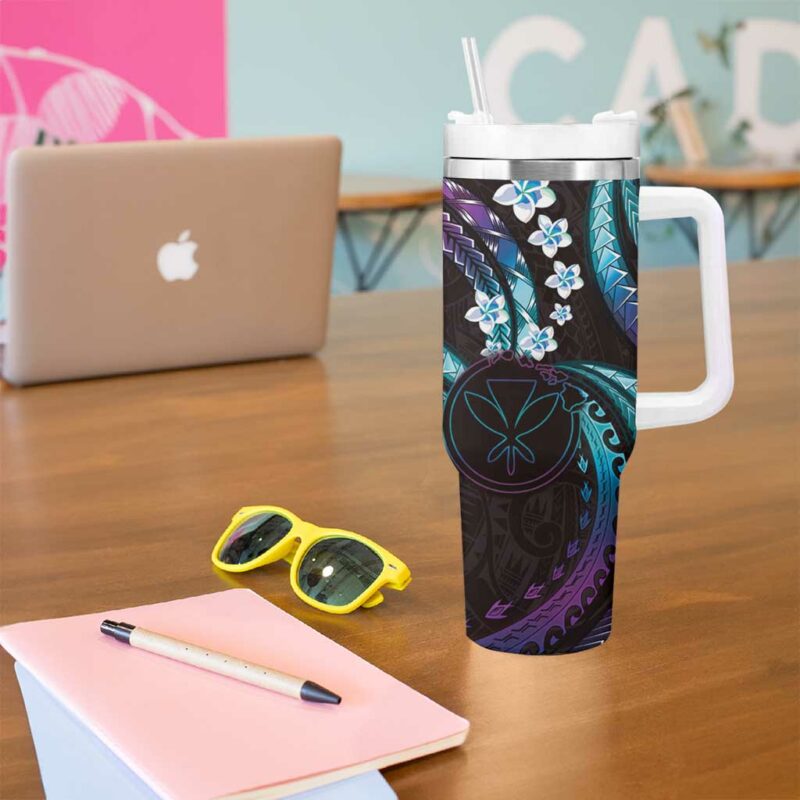 Hawaii Map Kanaka Maoli Custom Stanley Quencher 40oz Stainless Steel Tumbler With Handle - Threewoofs - Image 5