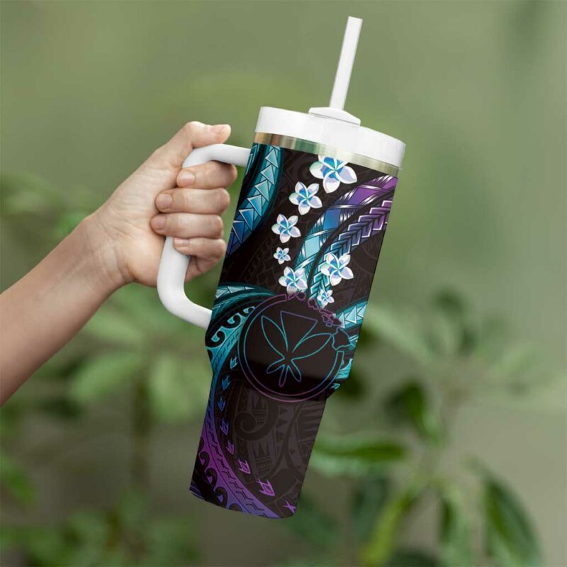 Hawaii Map Kanaka Maoli Custom Stanley Quencher 40oz Stainless Steel Tumbler With Handle - Threewoofs - Image 3