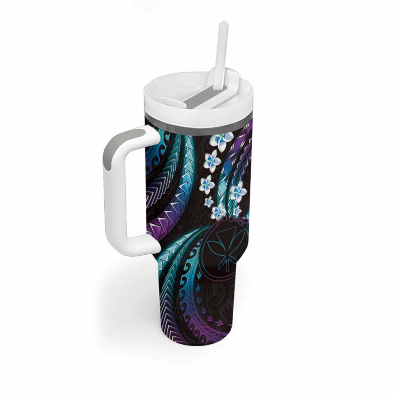 Hawaii Map Kanaka Maoli Custom Stanley Quencher 40oz Stainless Steel Tumbler With Handle - Threewoofs - Image 2
