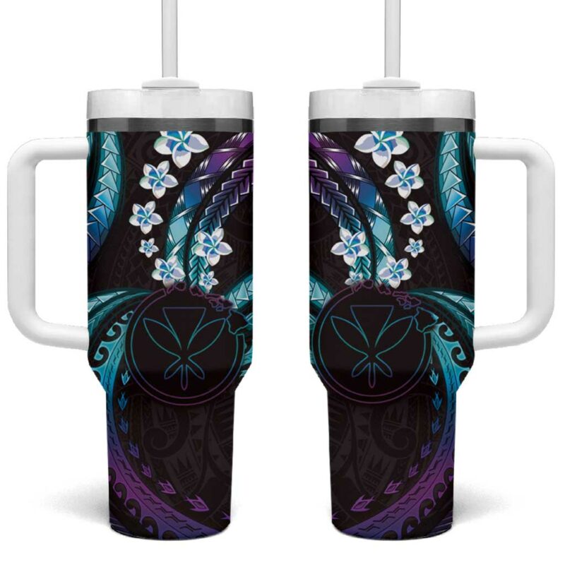 Hawaii Map Kanaka Maoli Custom Stanley Quencher 40oz Stainless Steel Tumbler With Handle - Threewoofs
