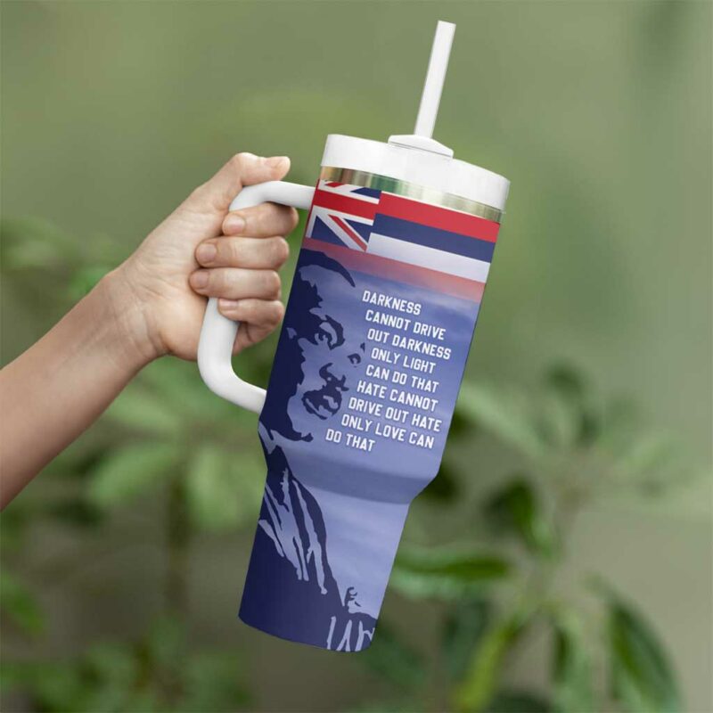 Hawaii MLK Day Custom Stanley Quencher 40oz Stainless Steel Tumbler With Handle - Threewoofs - Image 3