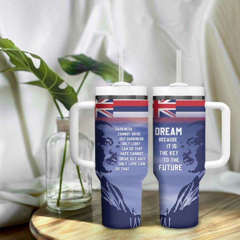 Hawaii MLK Day Custom Stanley Quencher 40oz Stainless Steel Tumbler With Handle - Threewoofs - Image 9