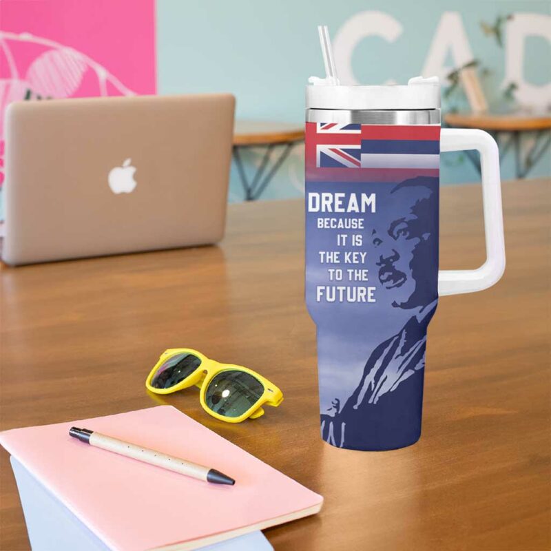 Hawaii MLK Day Custom Stanley Quencher 40oz Stainless Steel Tumbler With Handle - Threewoofs - Image 5