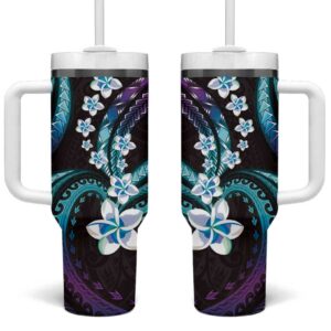 Hawaii Plumeria Custom Stanley Quencher 40oz Stainless Steel Tumbler With Handle - Threewoofs