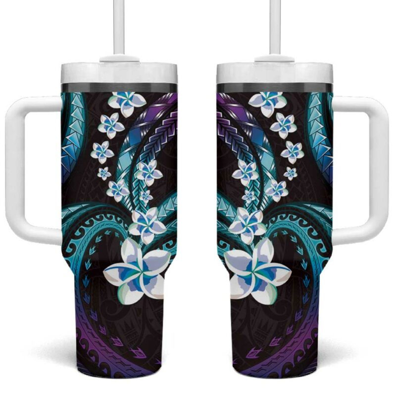 Hawaii Plumeria Custom Stanley Quencher 40oz Stainless Steel Tumbler With Handle - Threewoofs
