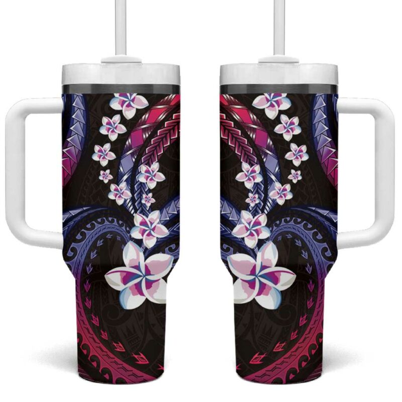 Hawaii Plumeria Custom Stanley Quencher 40oz Stainless Steel Tumbler With Handle - Threewoofs