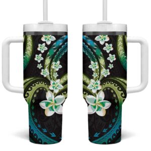 Hawaii Plumeria Custom Stanley Quencher 40oz Stainless Steel Tumbler With Handle - Threewoofs