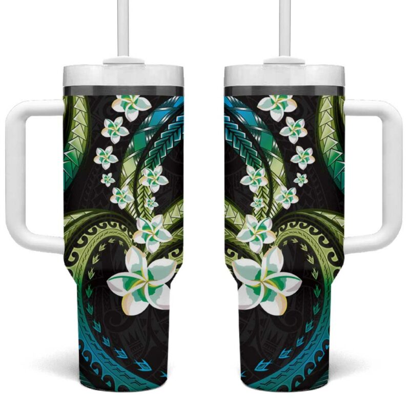Hawaii Plumeria Custom Stanley Quencher 40oz Stainless Steel Tumbler With Handle - Threewoofs